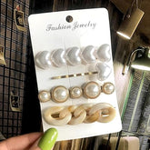 Impression Galaxy Heart Design Pearl Hair clips  Women Girls pack of 4pcs in one card and 12 Card available in one pkt and Total 48pcs packing)